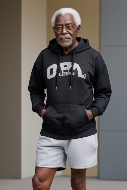 African american elderly male with  black hair