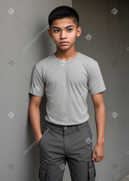 Malaysian teenager boy with  gray hair