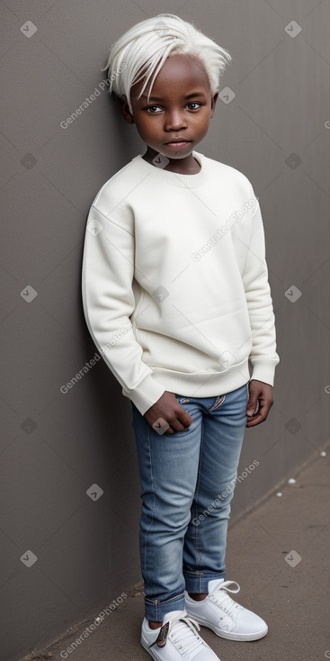 Zimbabwean child boy with  white hair