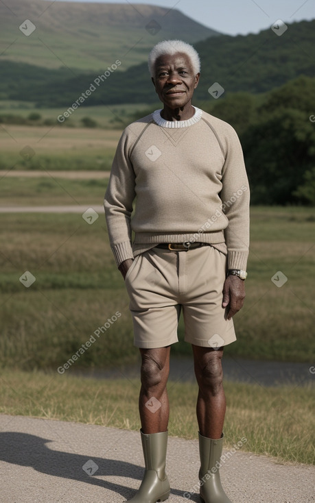 Ghanaian elderly male with  black hair