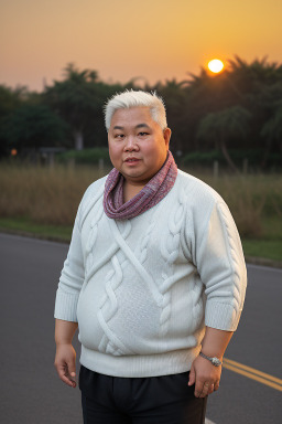 Vietnamese 45 years male with  white hair