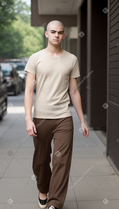 American young adult male with  brown hair