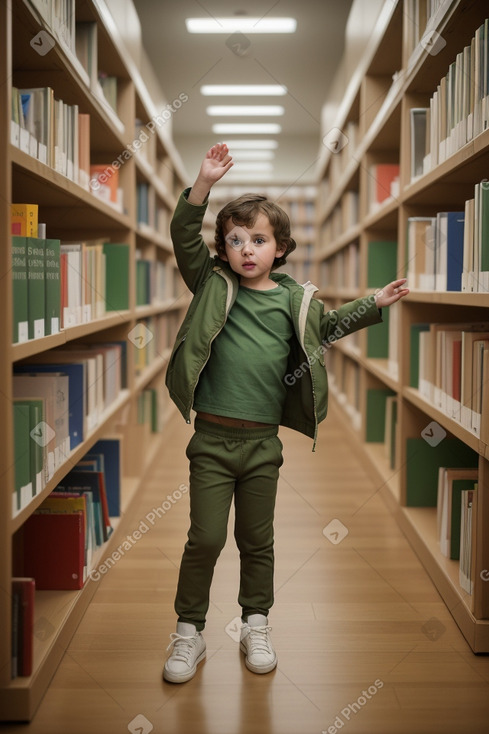 Macedonian infant boy with  brown hair