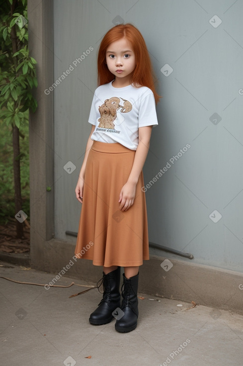 Malaysian child girl with  ginger hair