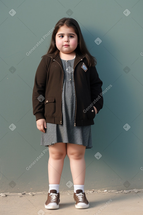 Jordanian child girl with  brown hair