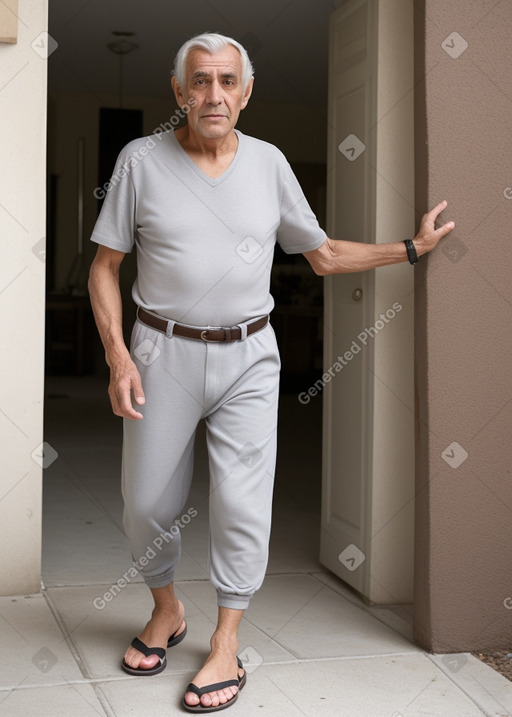 French elderly male with  gray hair