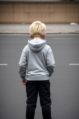 Mongolian child boy with  blonde hair