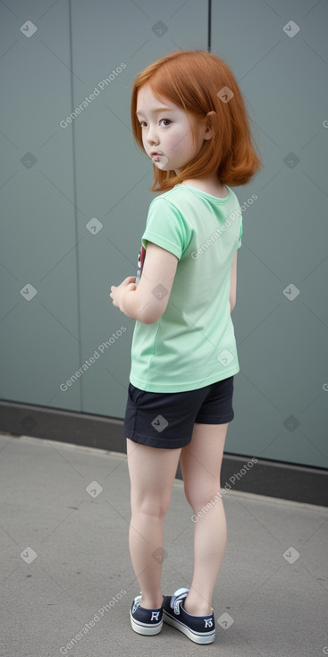 Japanese child female with  ginger hair