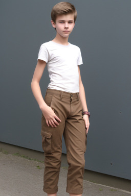 German teenager boy with  brown hair