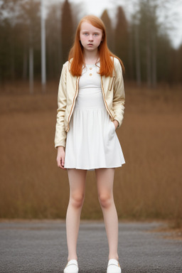 Estonian teenager girl with  ginger hair