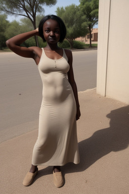 Sudanese teenager girl with  gray hair