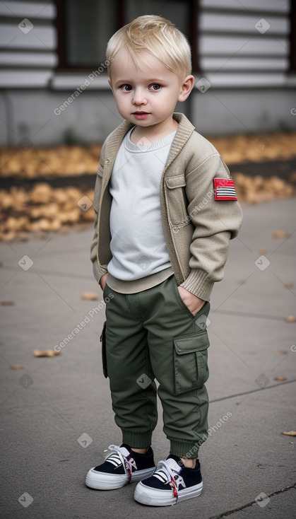 Belarusian infant boy with  blonde hair