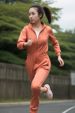 Japanese young adult female with  brown hair