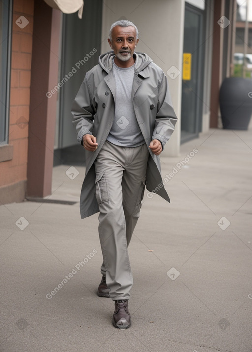 Ethiopian middle-aged male with  gray hair