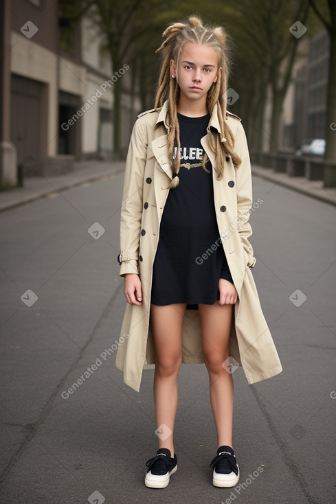 Belgian teenager girl with  blonde hair