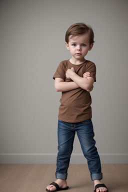 Swedish infant boy with  brown hair