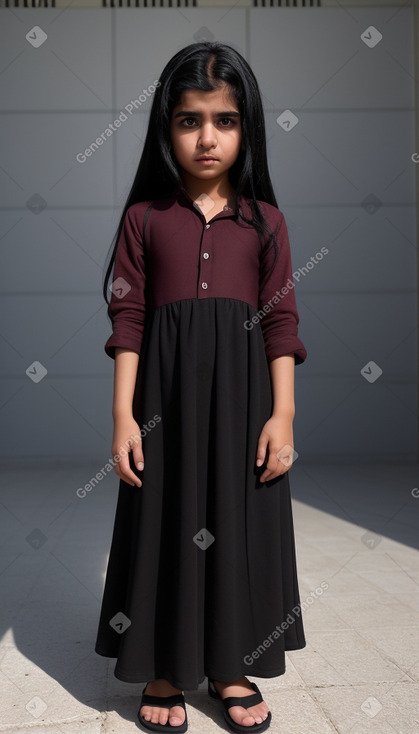 Bahraini child female with  black hair