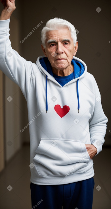 Costa rican elderly male with  white hair