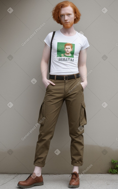 Lithuanian adult non-binary with  ginger hair