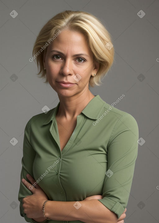 Panamanian 45 years female with  blonde hair