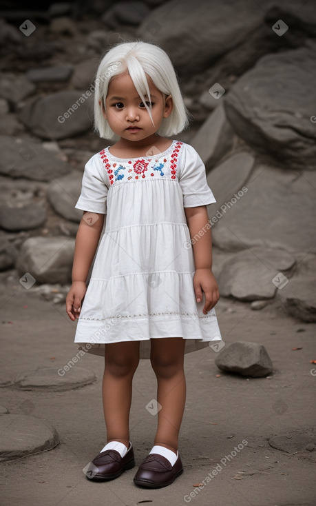 Nepalese infant girl with  white hair