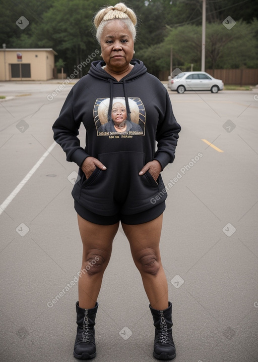 African american elderly female with  blonde hair