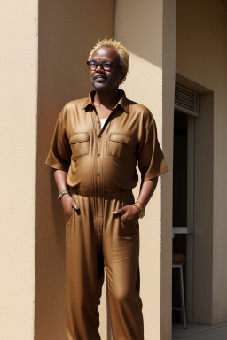 Tanzanian middle-aged male with  blonde hair