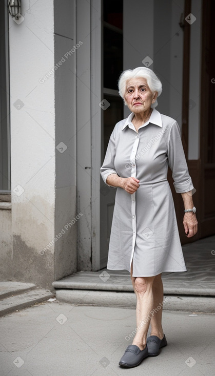 Georgian elderly female with  white hair