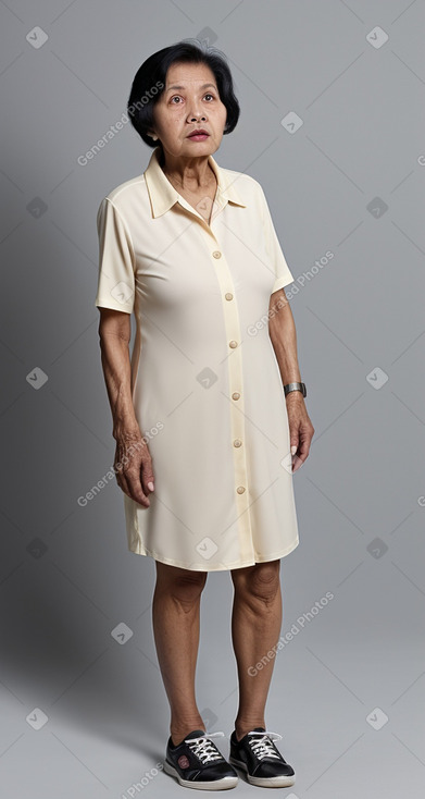 Malaysian elderly female with  black hair