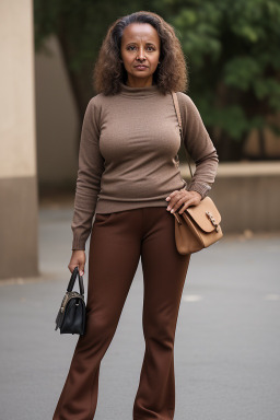 Ethiopian middle-aged female with  brown hair