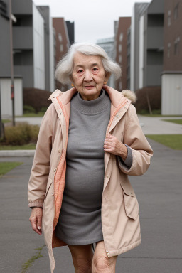 Elderly female with  black hair