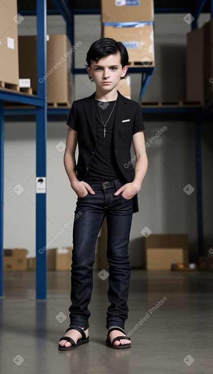 Slovenian child boy with  black hair