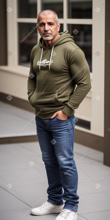 Tunisian middle-aged male with  brown hair