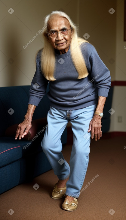 Bangladeshi elderly male with  blonde hair