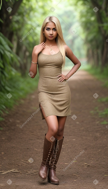 Sri lankan adult female with  blonde hair