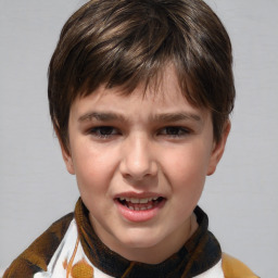 Joyful white young-adult male with medium  brown hair and brown eyes