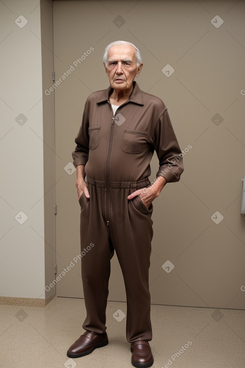 Elderly male with  brown hair