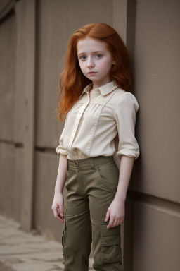 Georgian child girl with  ginger hair