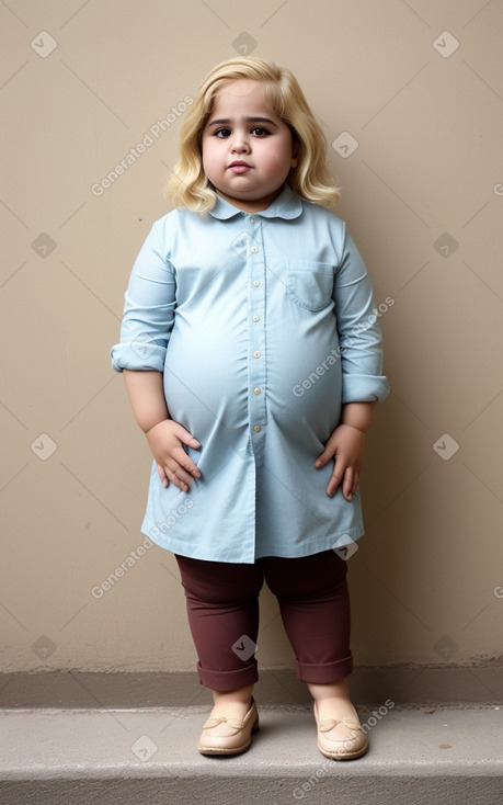 Iranian child female with  blonde hair