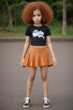 Brazilian child girl with  ginger hair