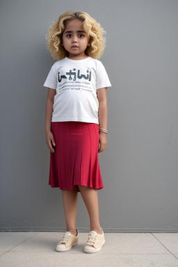 Saudi arabian child girl with  blonde hair