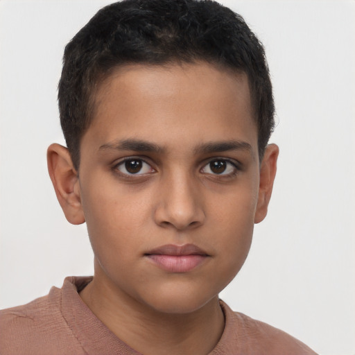 Neutral latino young-adult male with short  brown hair and brown eyes