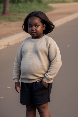 Sudanese child girl with  brown hair