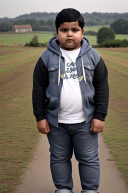 Indian child boy with  black hair