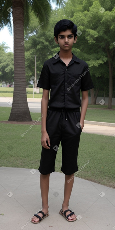 Indian teenager boy with  black hair