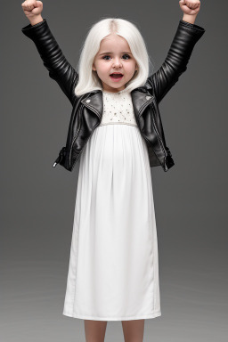 Turkish infant girl with  white hair