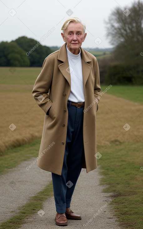 Elderly non-binary with  blonde hair