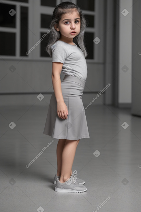 Turkish infant girl with  gray hair