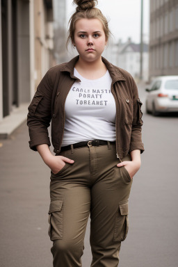 Danish young adult female with  brown hair