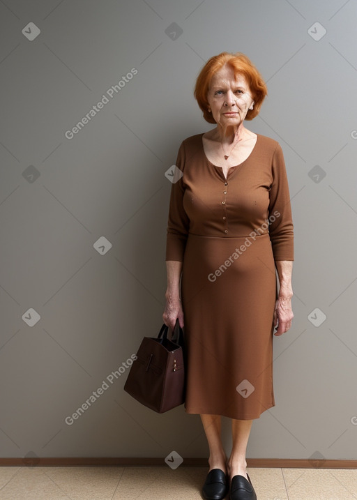 Czech elderly female with  ginger hair